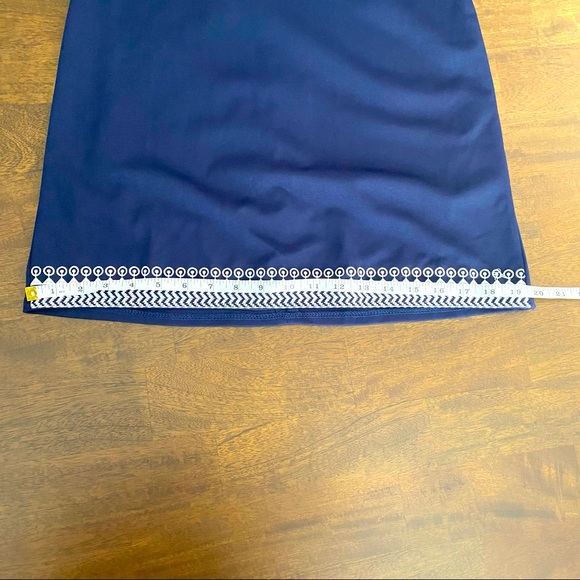 UNICA HIJA Navy Blue Dress Mandala Embroidered Design Short Sleeves - Picture 10 of 11